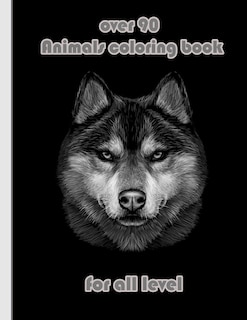Front cover_over 90 Animals coloring book for all level
