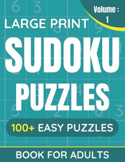 Front cover_Large Print Sudoku Puzzles Book For Adults
