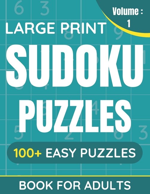 Front cover_Large Print Sudoku Puzzles Book For Adults