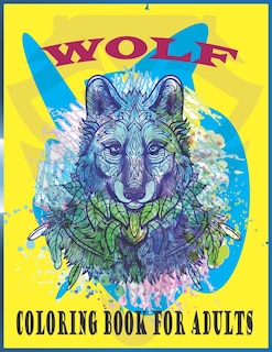 Front cover_Wolf Coloring Book For Adults