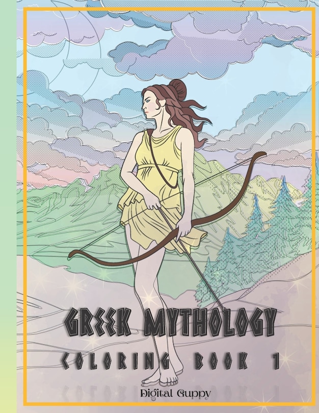 Front cover_Greek Mythology Coloring Book 1 for Adults