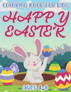 Couverture_Happy Easter Coloring Book For Kids Ages 4-8