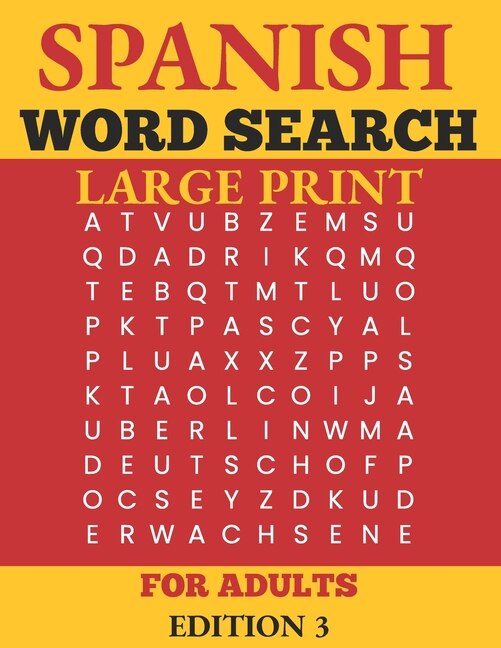Front cover_Spanish Word Search for Adults Large Print