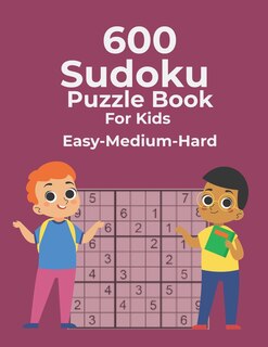 Couverture_600 Sudoku Puzzle Book For Kids Easy-Medium-Hard