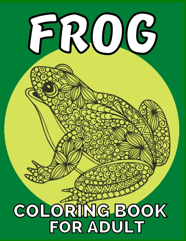 Front cover_Frog coloring book for adult