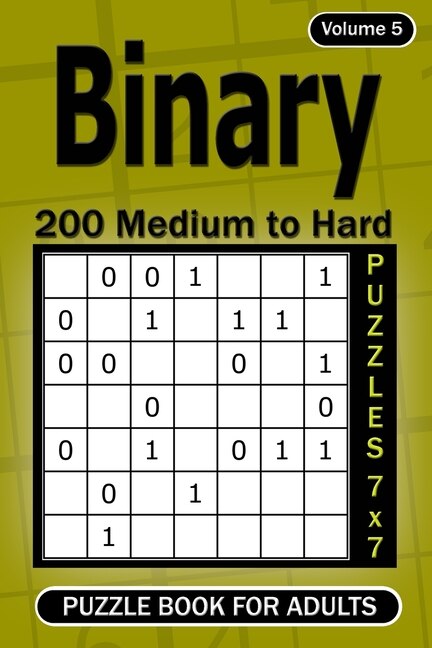 Couverture_Binary puzzle books for Adults