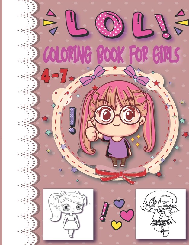 Front cover_lol coloring book for girls 4-7