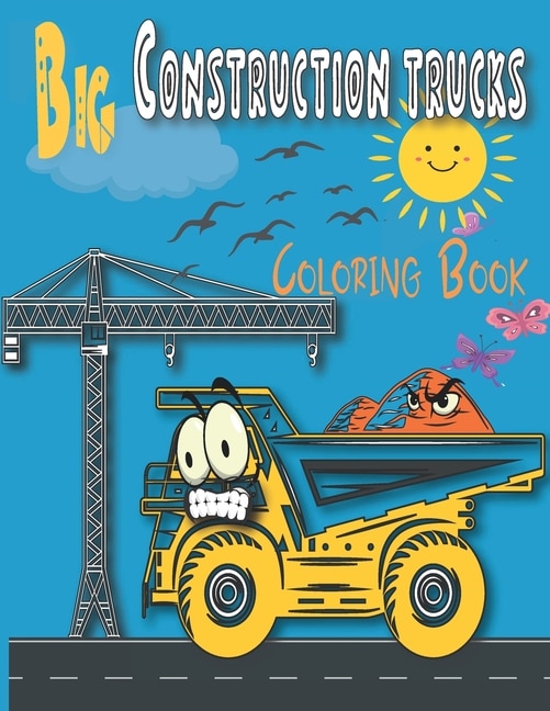 Front cover_Big Construction trucks Coloring Book