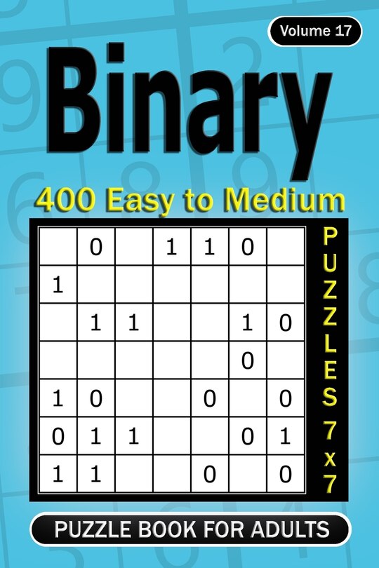 Front cover_Binary puzzle books for Adults