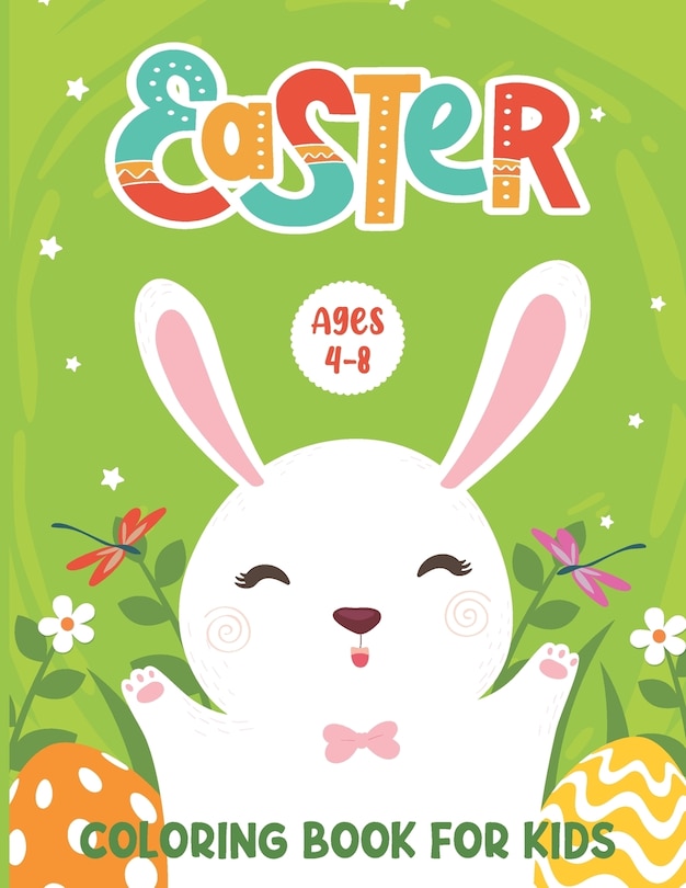Front cover_Easter Coloring Book for Kids Ages 4-8