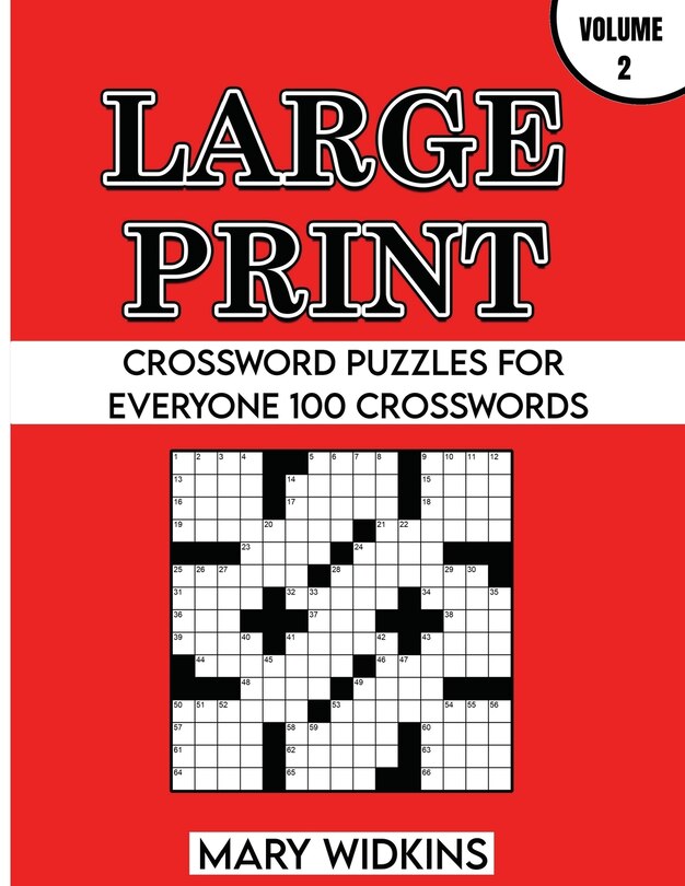 Front cover_Large Print Crossword Puzzles For Everyone 100 Crosswords