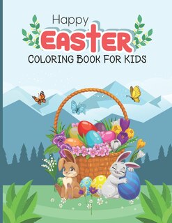 Front cover_Happy Easter Coloring Book For Kids
