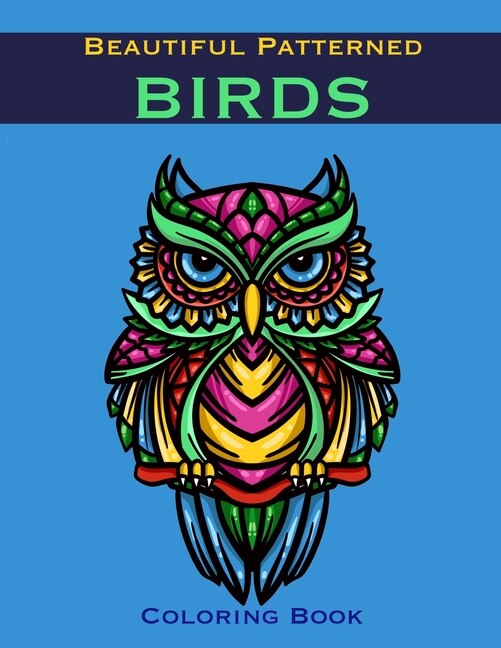 Front cover_Beautiful Patterned Birds Coloring Book