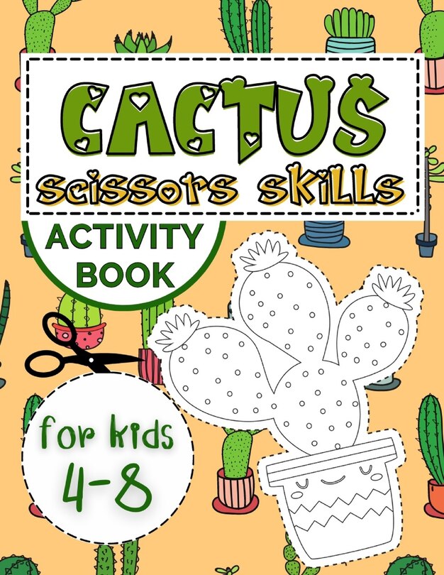 Front cover_Cactus Scissors Skills Book for Kids 4-8