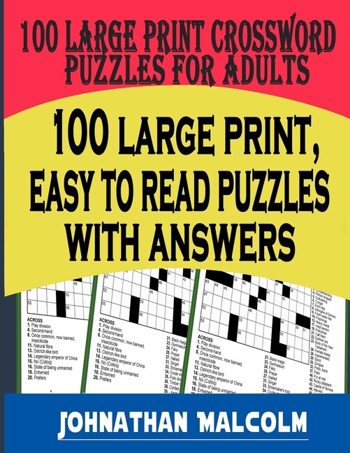 Front cover_Large Print Crossword Puzzles for Adults