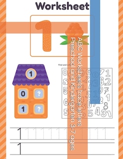 Front cover_ABC Worksheets trace letters Preschool and Kindergarten 3-7 ages