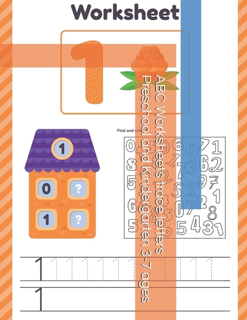 Front cover_ABC Worksheets trace letters Preschool and Kindergarten 3-7 ages