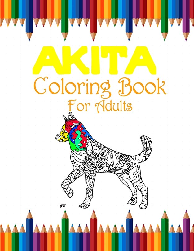 Couverture_Akita Coloring Book For Adults