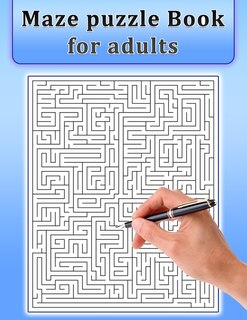 Front cover_Maze Puzzle Book for Adults