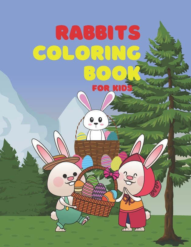Front cover_Rabbits coloring book for kids