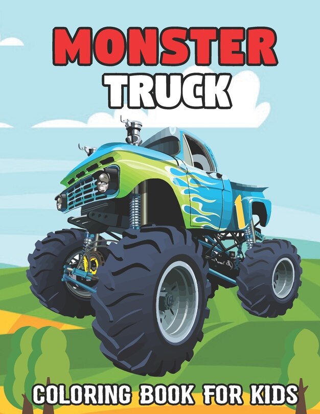 Front cover_Monster Truck Coloring Book For Kids