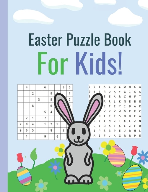 Front cover_Easter Puzzle Book For Kids!