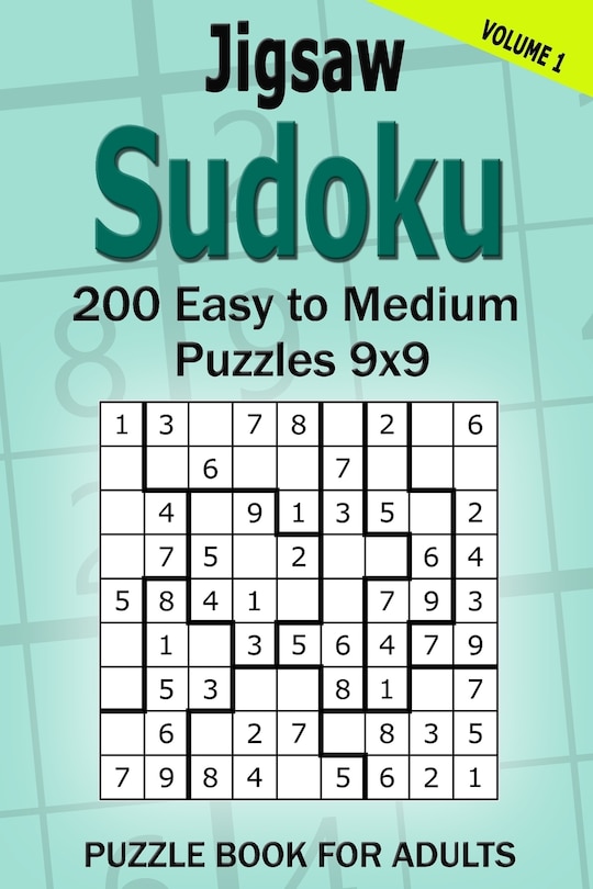 Front cover_Jigsaw Sudoku Puzzle Book for Adults