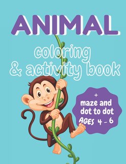 Couverture_Animal Coloring and Activity Book for Kids Ages 4-6