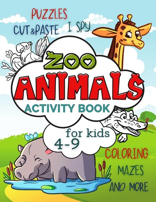 Couverture_Zoo Animals Activity Book for Kids 4-9