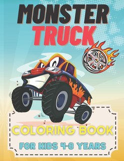Couverture_monster truck coloring book for kids 4-8 years