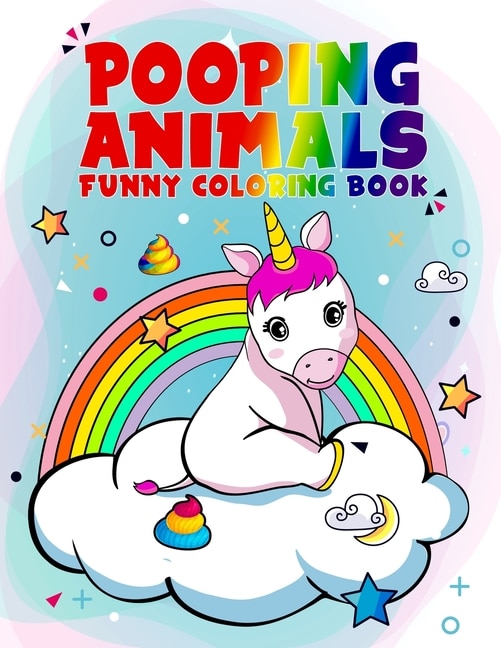 Front cover_Pooping Animals Funny Coloring Book