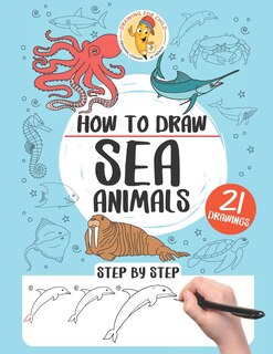Front cover_How to draw sea animals