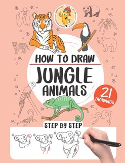 Front cover_How to draw the jungle animals