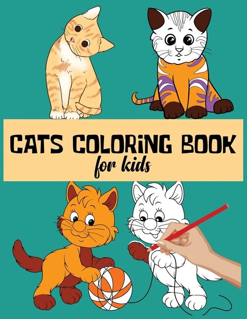 Front cover_Cats Coloring Book For Kids