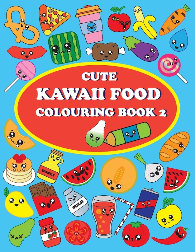 Couverture_Cute Kawaii Food Coloring Book 2