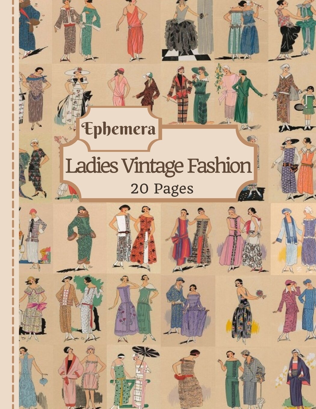 Ladies Vintage Fashion Ephemera 20 Pages Of Feminine Garment Sketches To Use In Your Junk Journals Scrapbooking Or Altered Art Projects Cut Out
