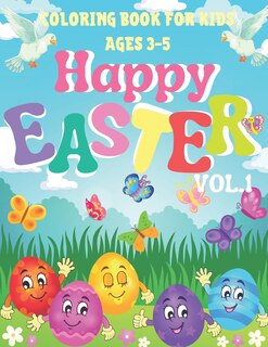 Couverture_Happy Easter Coloring Book for Kids / Ages 3-5/