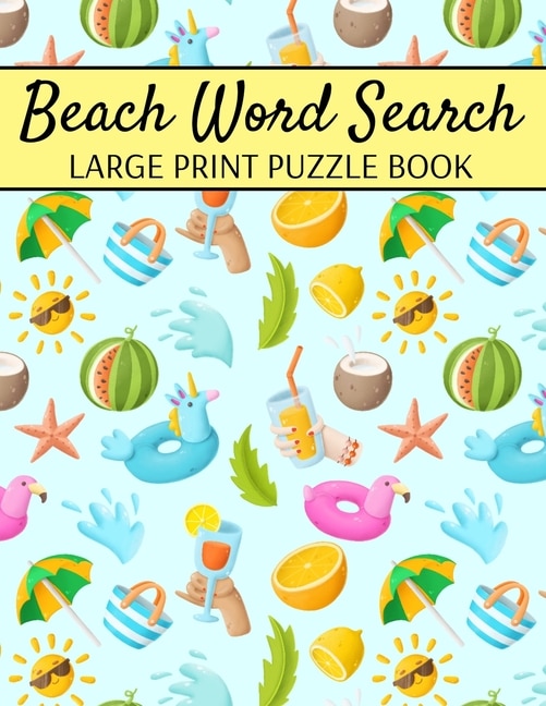 Front cover_Beach Word Search Large Print Puzzle Book