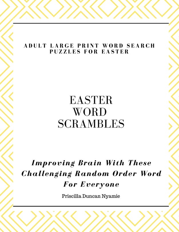 Front cover_Easter Word Scrambles - Adult Large Print Word Search Puzzles for Easter