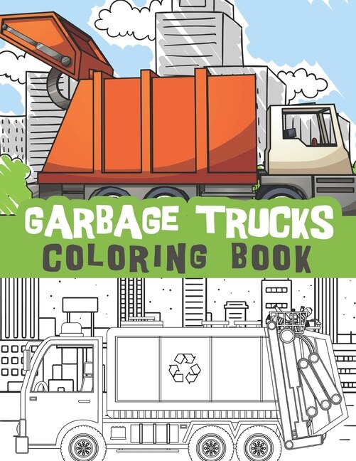 Front cover_Garbage trucks coloring book