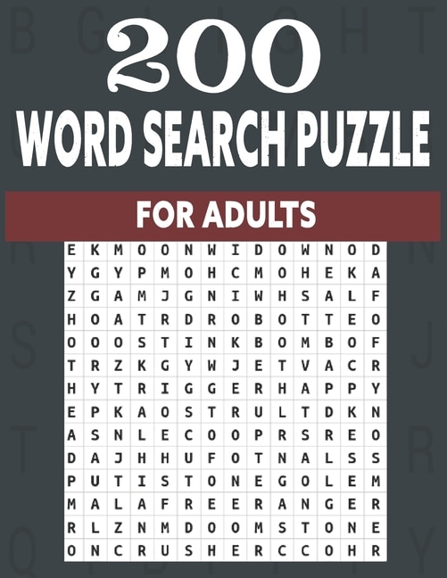 Front cover_200 word search puzzle for adults