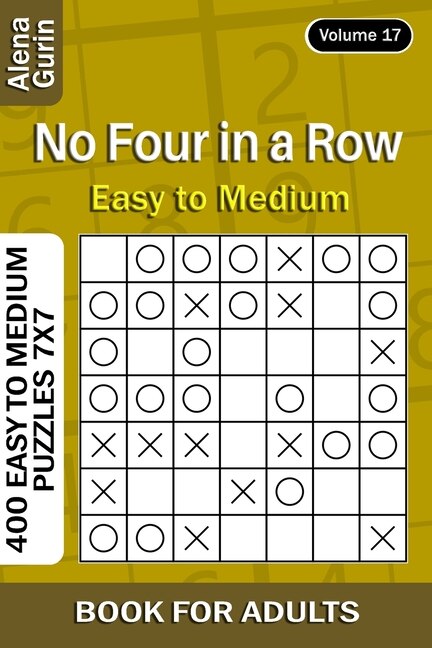 Couverture_No Four in a Row puzzle book for Adults