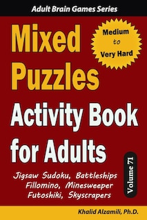 Front cover_Mixed Puzzles Activity Book for Adults