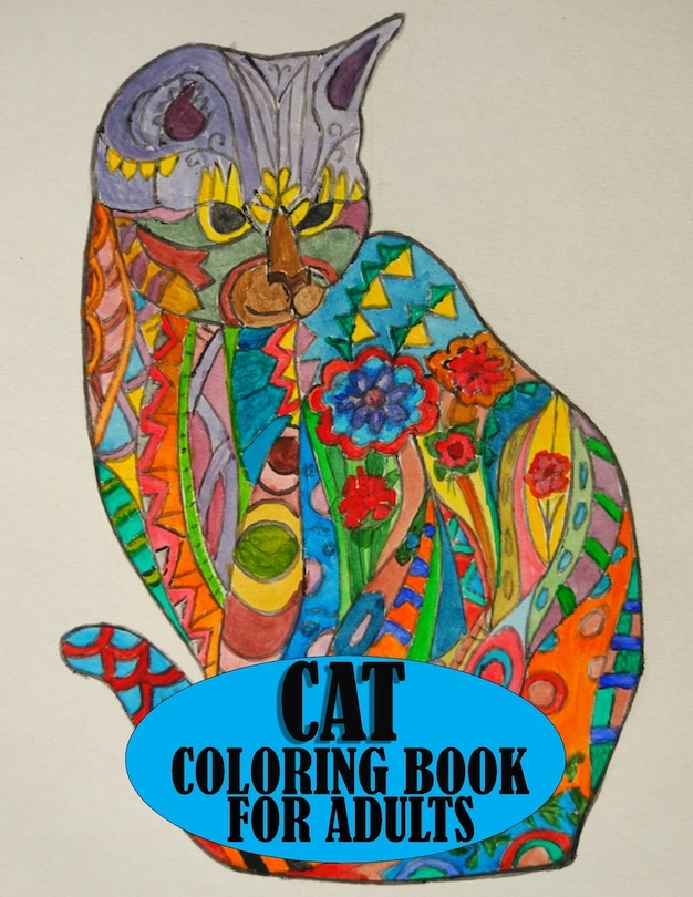 Front cover_Cat Coloring Book For Adults