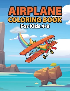 Front cover_Airplane Coloring Book For Kids Ages 4-8