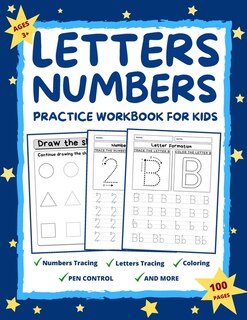Front cover_Letters and Numbers Practice Workbook for Kids Ages 2-6