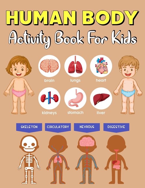 Front cover_human body activity book for kids