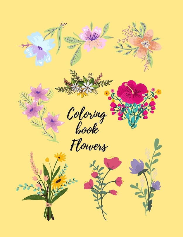 Couverture_Coloring book Flowers