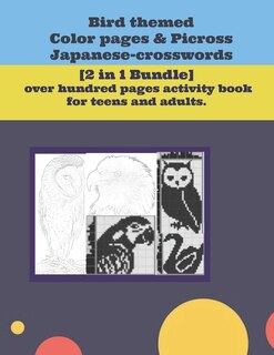 Couverture_Bird themed Color pages & Picross Japanese-crosswords.
