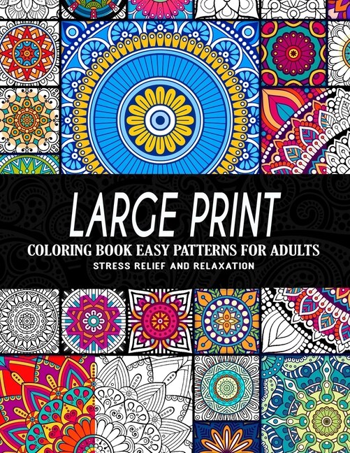 Couverture_Large Print Coloring Book Easy Patterns for Adults